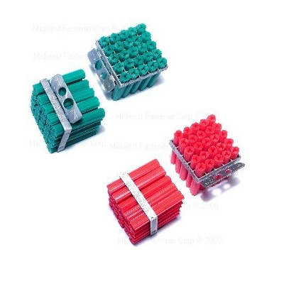 EXPANDET-WALL PLUGS RED, GREEN, BLUE